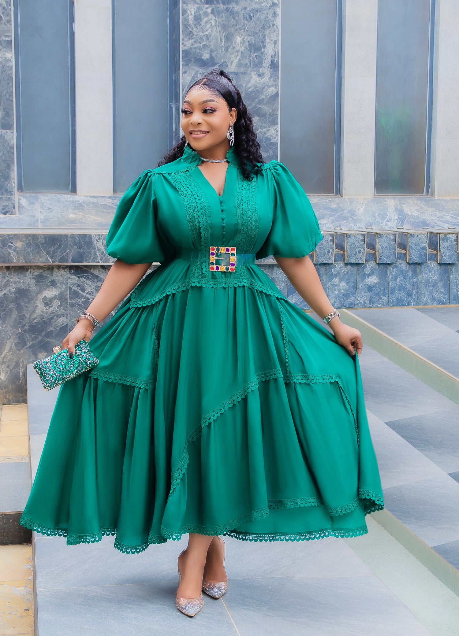 chinese dress ladies Aurora Cape Gown– Teuta Matoshi