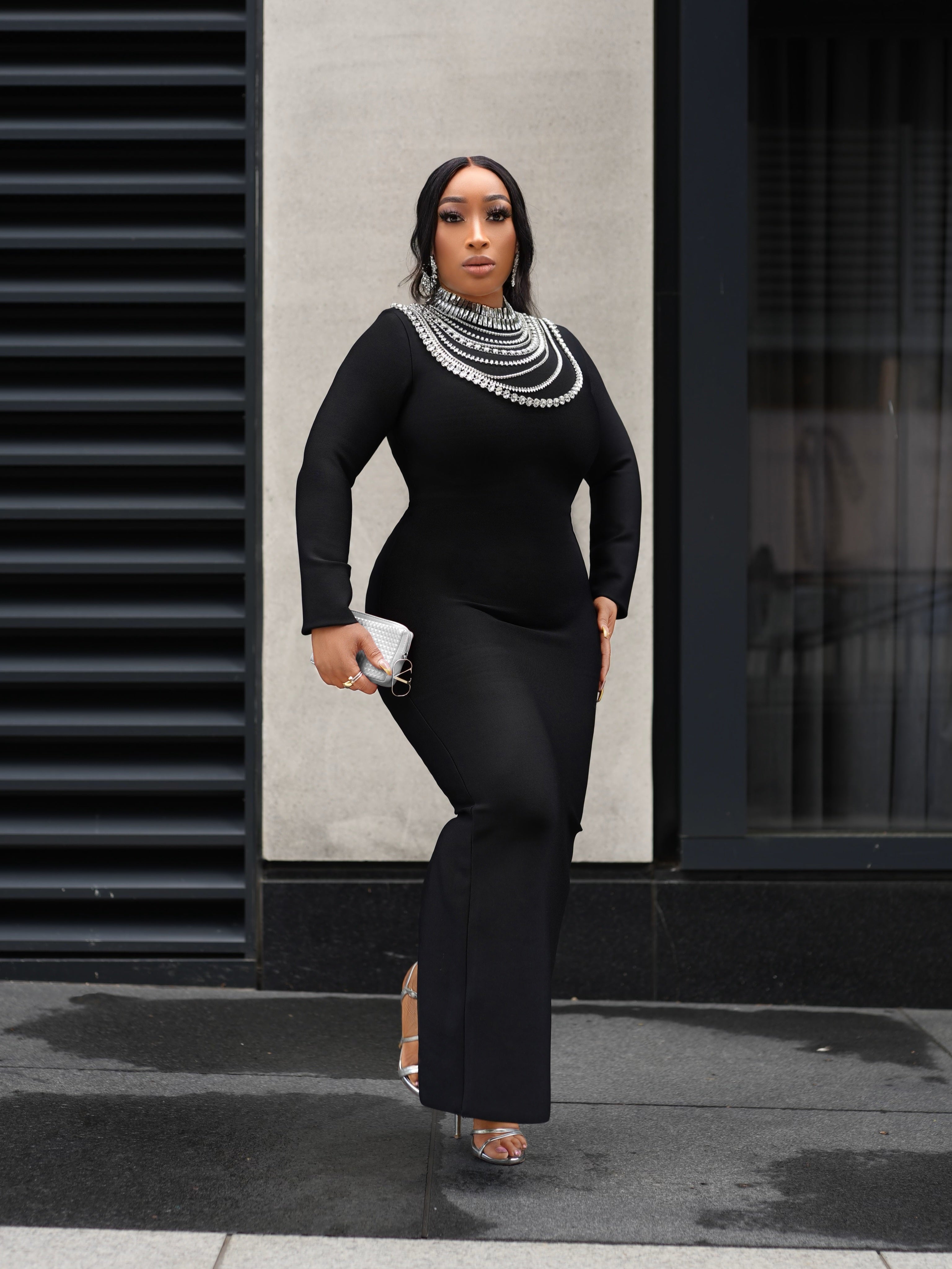 Diamond Drip Queen Long BANDAGE Dress (New!)  DivAbby