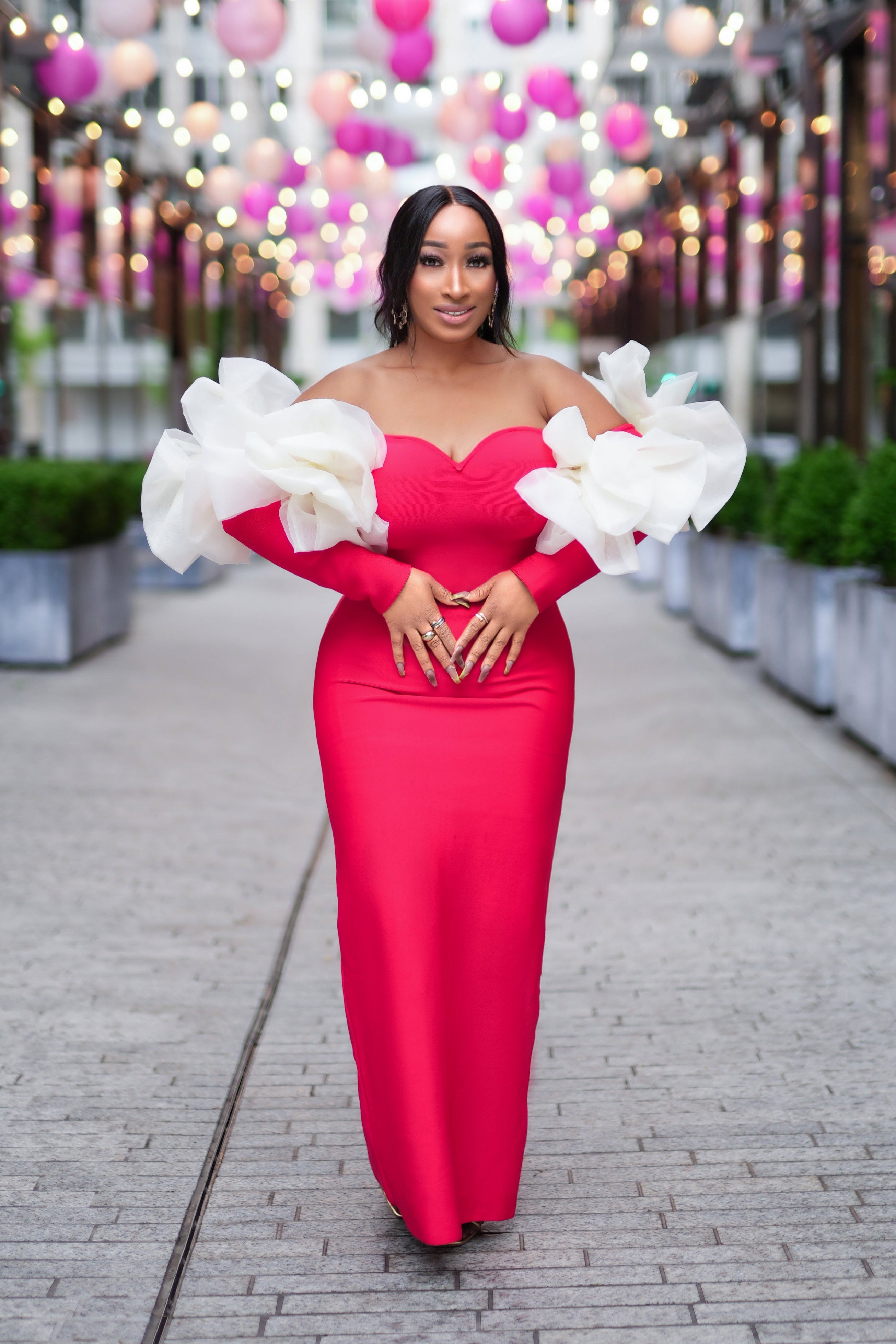 golden hour dress Golden Hour Empress- Semi Detached Sleeve with FLORET BANDAGE Dress (New!)