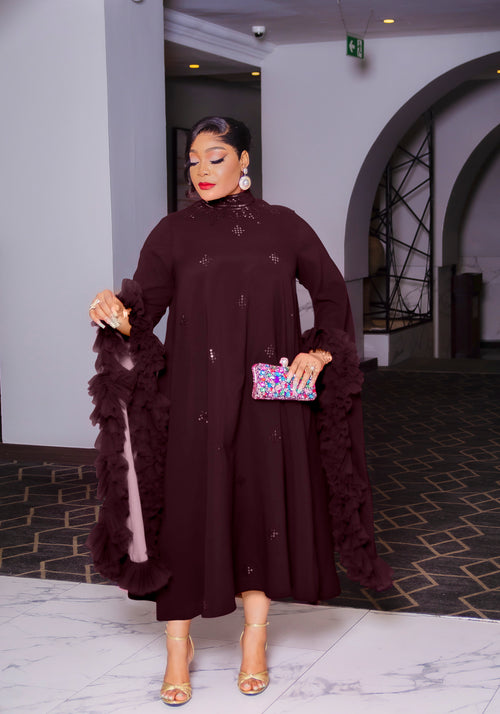 Ruffle Drape Beauty- Kaftan Dress (New! 5 colors)