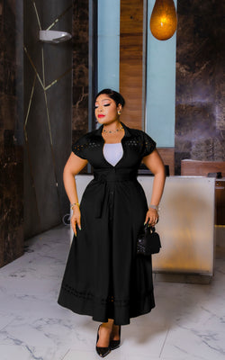 Glow Envy- Hollow-Out Lace Dress (New! 3 colors)