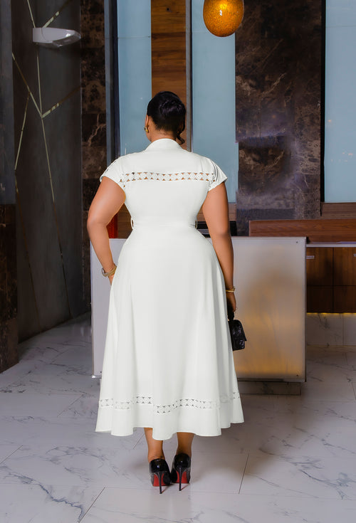 Glow Envy- Hollow-Out Lace Dress (New! 3 colors)