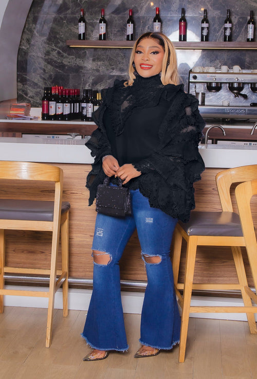 Tiana Opulence- Long Sleeve Lace 2pcs BLOUSE (New) (2 Colors)