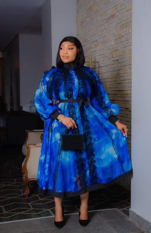 Opulent Bloom Belle- 3pcs Midi Dress/Under Slip/Belt (New!) (3 colors!)