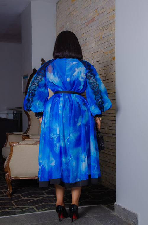 Opulent Bloom Belle- 3pcs Midi Dress/Under Slip/Belt (New!) (3 colors!)