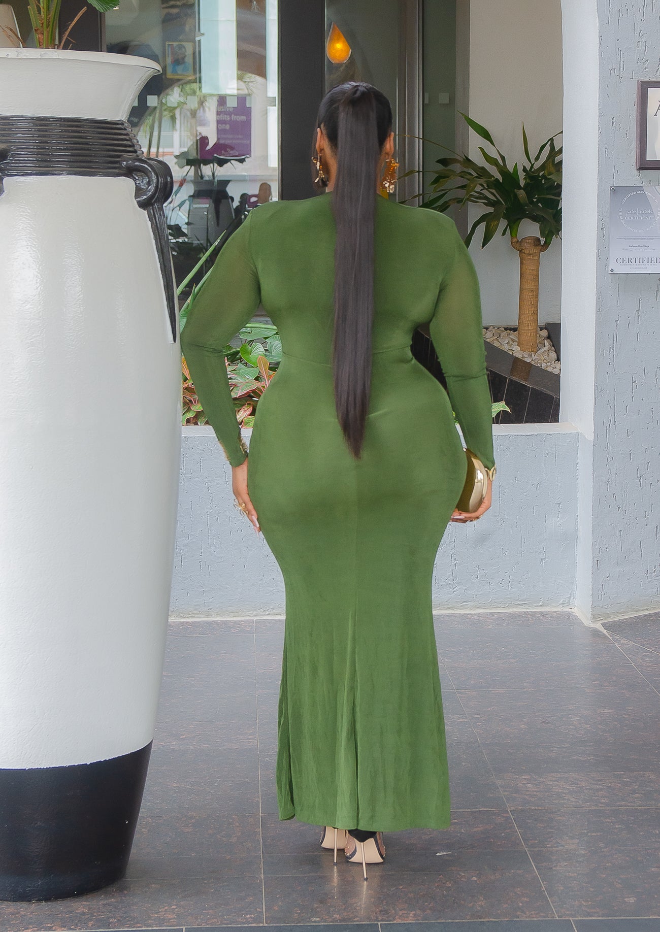 Snatched Elegance Drape- Bodycon Dress (New!) (3 Colors)