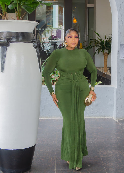 Snatched Elegance Drape- Bodycon Dress (New!) (3 Colors)