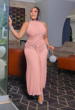 Amaya Scult Drape- Bodycon Maxi Dress (New!) (4 Colors)
