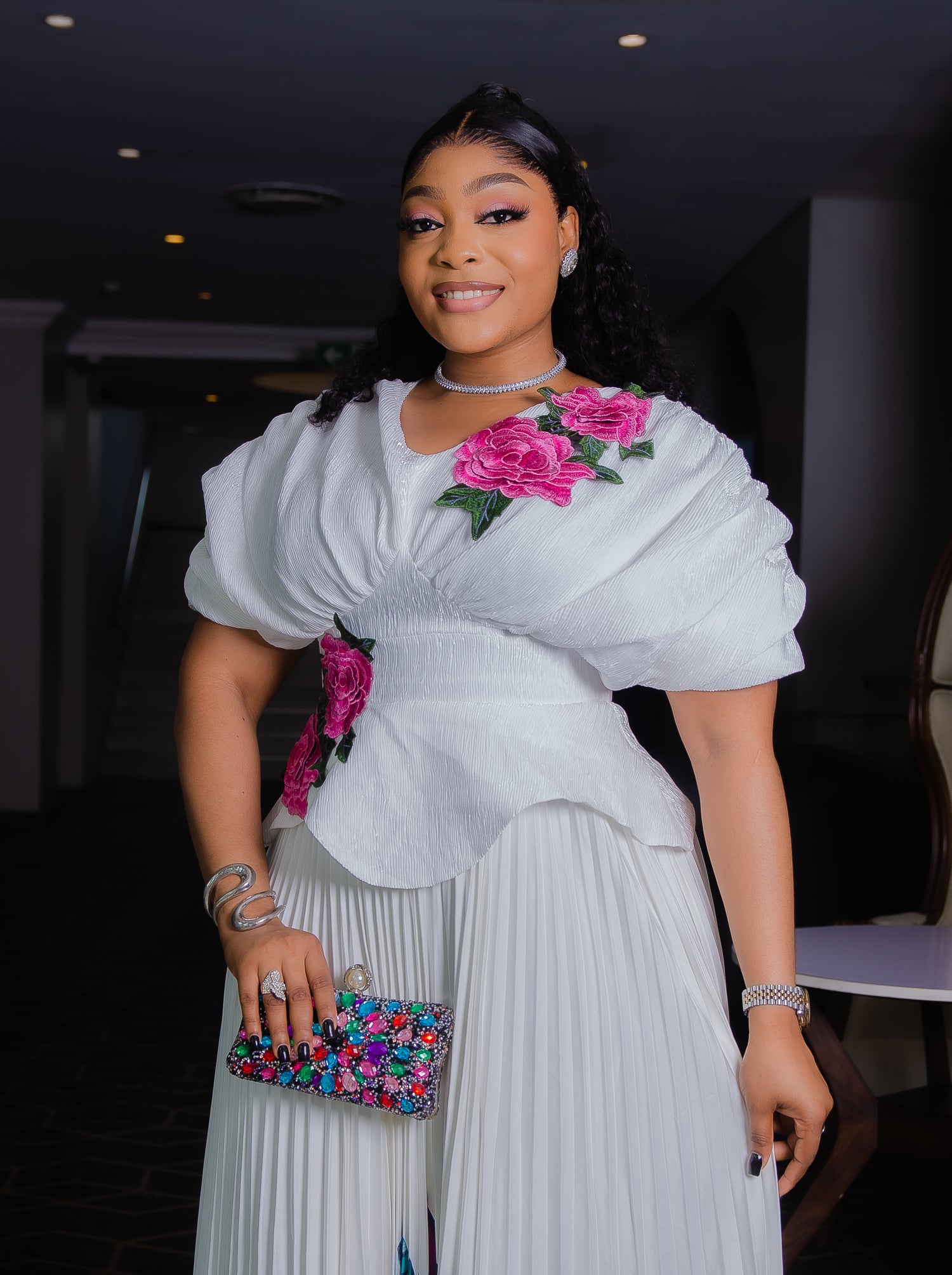 Blossom Elegance- Floral Pleats Peplum Dress (New!) – DivAbby