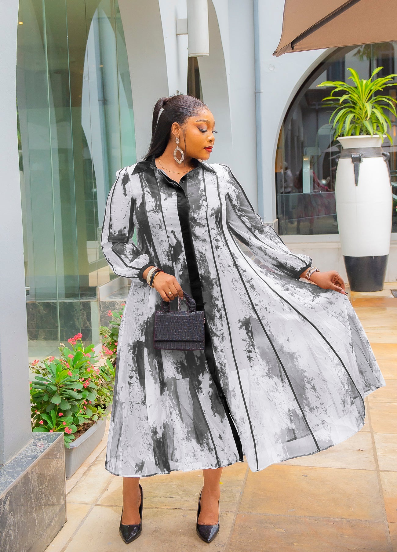 Vanessa Floral- Midi Shirt Dress with Belt (New! 3 colors) Vanessa Floral- Midi Shirt Dress with Belt (New! 3 colors)