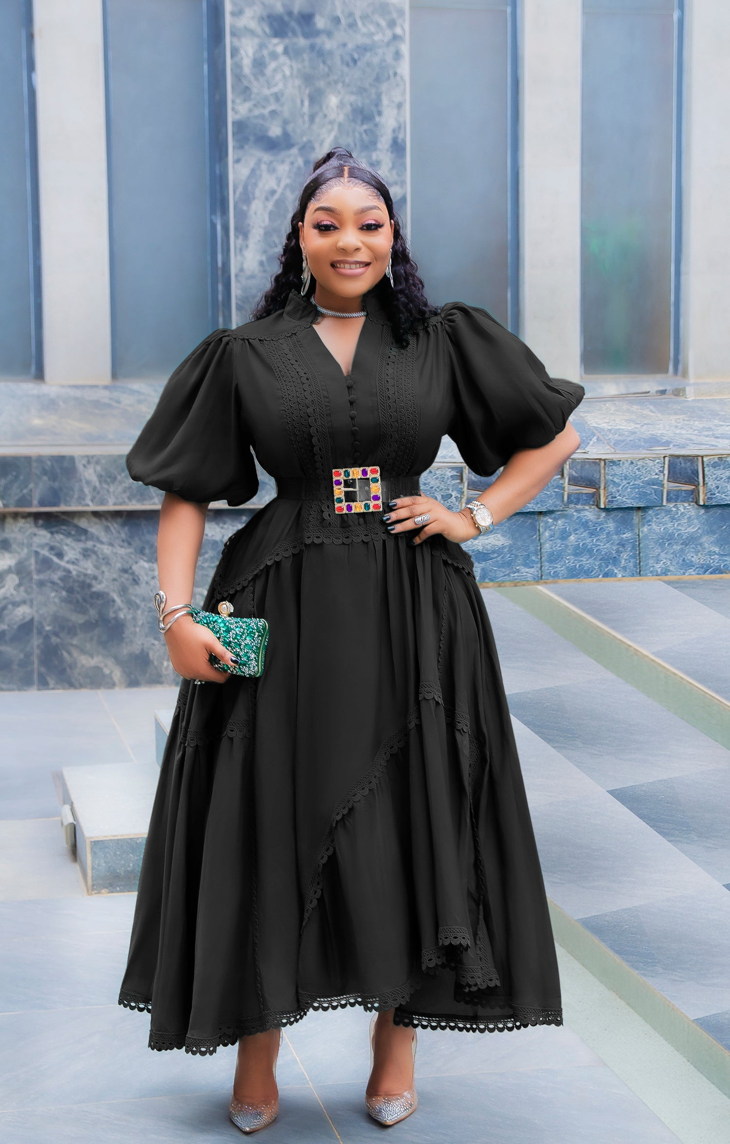 Aurora Lace Splendor- Hollow-Out Maxi Dress (New)(3 colors) – DivAbby