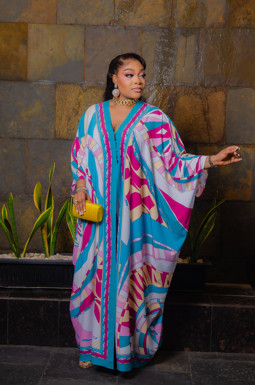 Opulent Aunty Luxe-  2pc Kimono Top/Long Pant SET (NEW) (2 colors!)