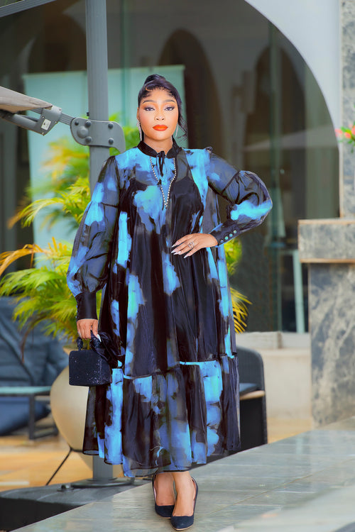 Rich Sunset Belle- 3pcs Kaftan Maxi Dress/Under Slip/Belt (New!) (2 colors!)