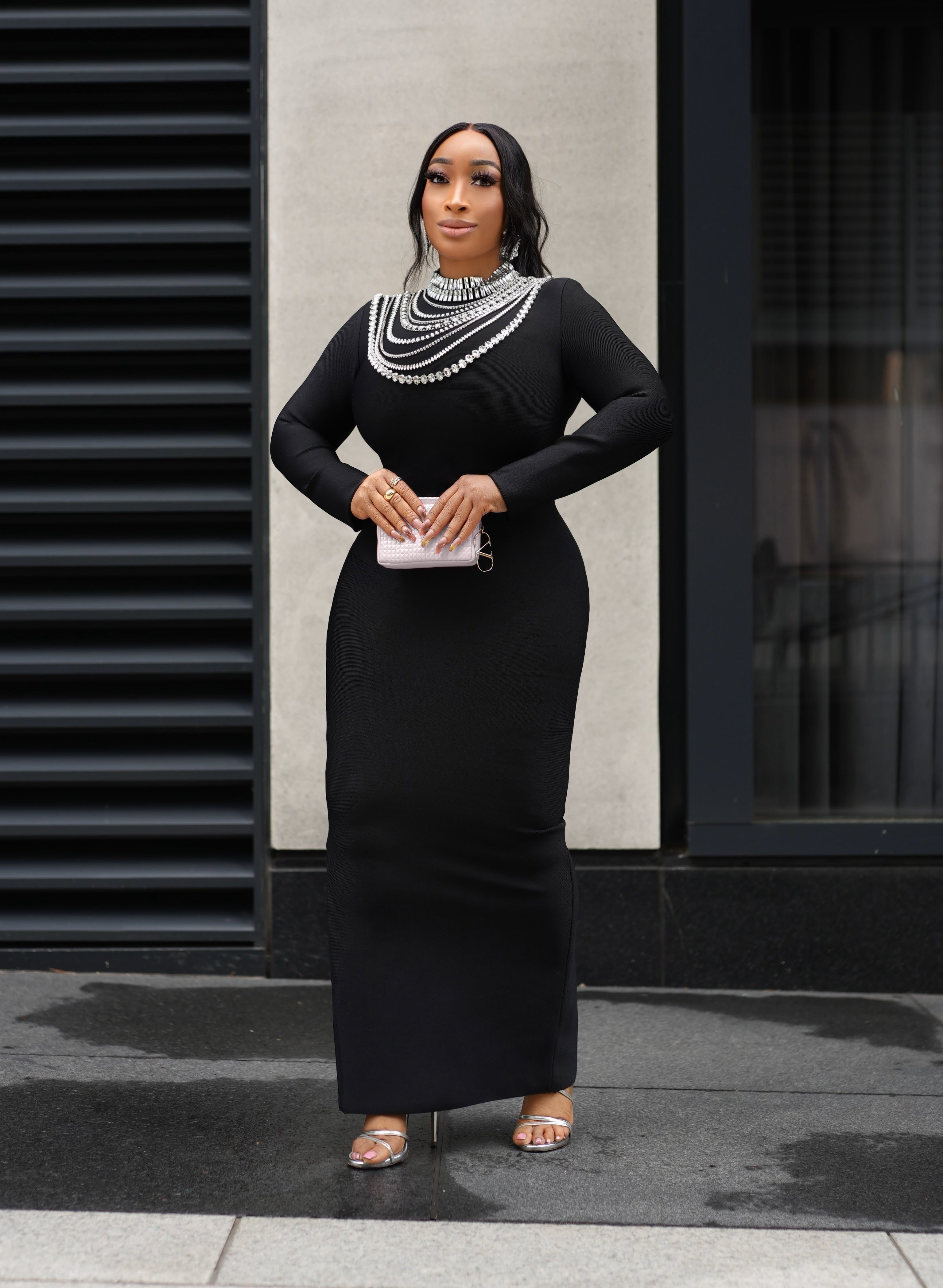 Diamond Drip Queen Long BANDAGE Dress (New!) – DivAbby