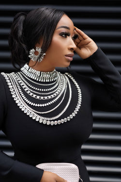 Diamond Drip Queen Long BANDAGE Dress (New!)