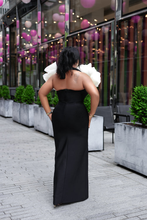 Golden Hour Empress- Semi Detached Sleeve with FLORET BANDAGE Dress (New!)