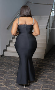 Opal Queen Glam- Rhinestone Embellished Strap Corset Style Bandage Dress (New)