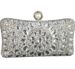 Allura- Alloy Crystal/Rhinestone Pearl Clasp Evening Clutch (New)