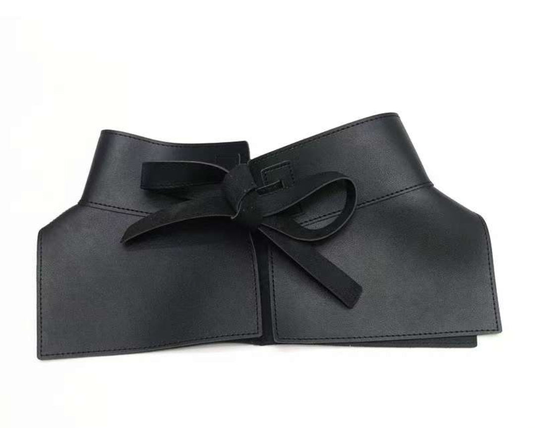 【DAVID KOMA】BLACK WAIST-MARK peplum BELT DAVID KOMA】BLACK WAIST-MARK peplum BELT
