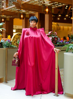 Crimson Rose Elegance- Kaftan Maxi Dress (New! 4 colors!)