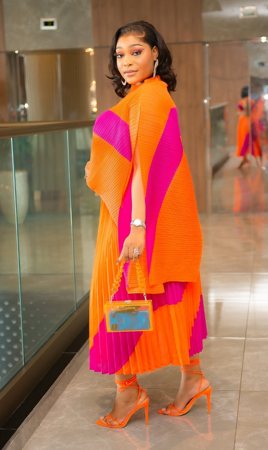 Marigold Queen - Asymmetrical Blouse Pleated Skirt Set (New! 2