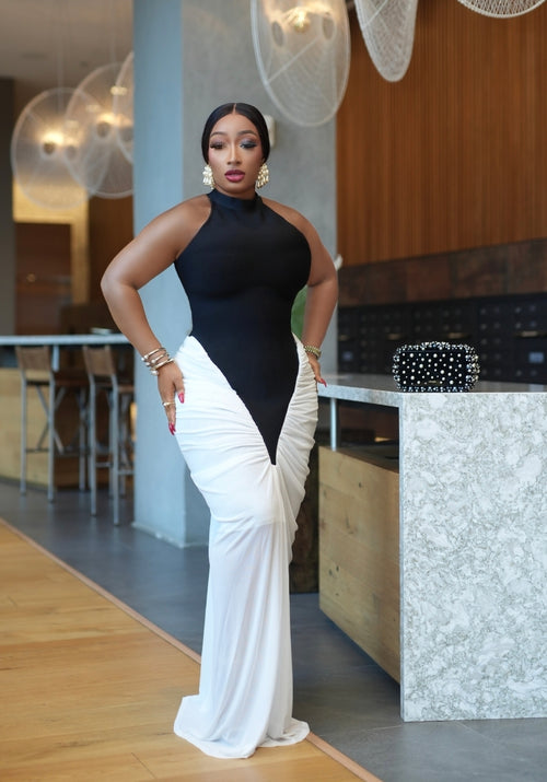 Twilight Grace Elegance- Halter Mesh Bandage Dress (New!)