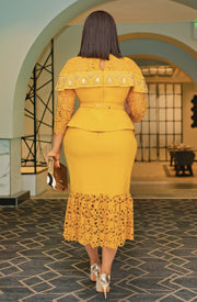 Sunflower Pretty- 3pcs Gemstone Blouse/Skirt/Belt Set (NEW!)