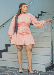 Aqua Blossom Diva- Lace Trim SKATER Dress (New)