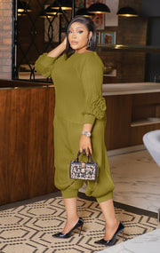Jameelah Rosette- 2pcs Capri Pant Set (NEW)