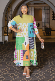 Meribelle Reversible- Plisse Maxi Dress (NEW)