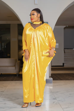 Posh Aunty- Mesh Beaded Kaftan Maxi Dress (4 colors)