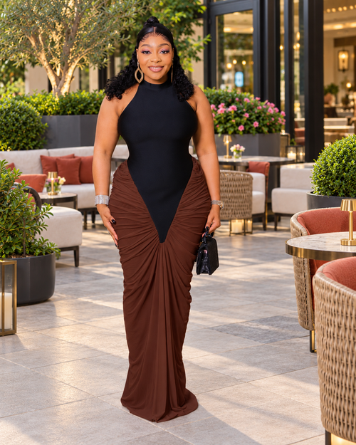 Twilight Grace Elegance- Halter Mesh Bandage Dress (New!)