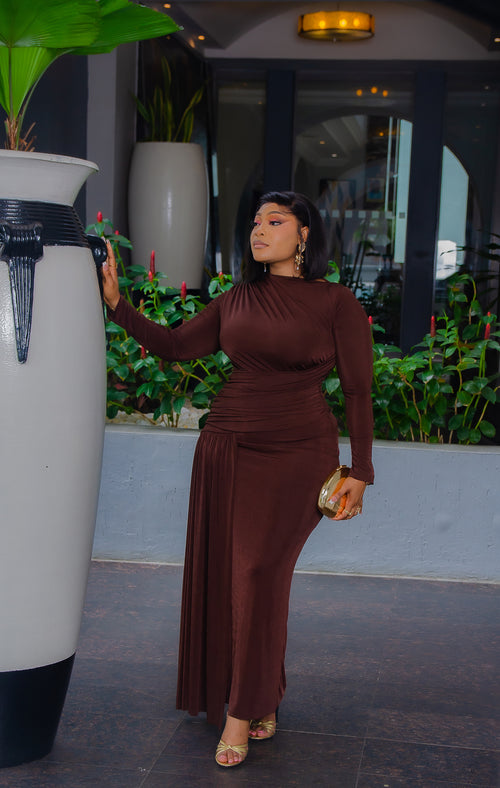 Bellina Posh Lady- Ruched Waist Bodycon Dress (New!)