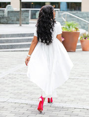 Ivory- Hi-Lo Tunic Blouse