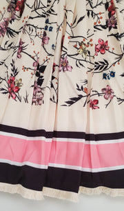 Blissful Bloom- 2pcs Blouse and Long Pleated Skirt SET (NEW)