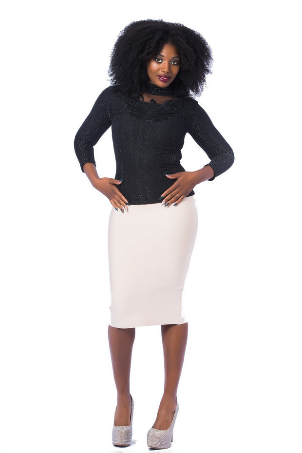 Boss Lady- High Waist Midi BANDAGE SKIRT (Multiple colors)