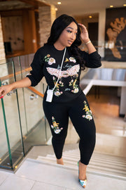 Tisha- 2 pcs Embellished Sweater Tracksuit Set (NEW)