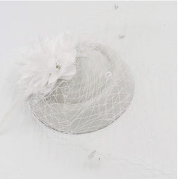 Flower/Feather/Mesh Veil Headband/Fascinator (New)