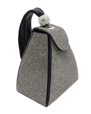 Louvre Triangle- Pyramid Shape Rhinestone Evening Clutch