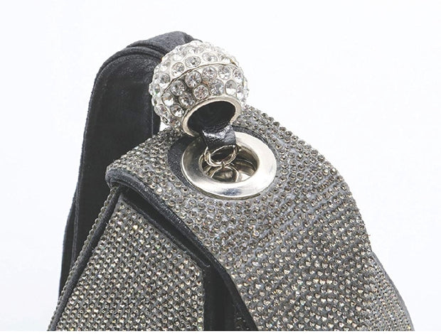 Louvre Triangle- Pyramid Shape Rhinestone Evening Clutch