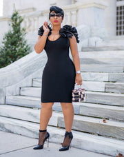 Zipporah- Exaggerated Ruffle Straps Bandage Dress (NEW)