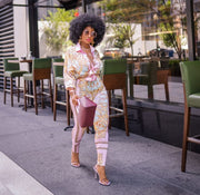 Yolanda- 2pcs Tunic Blouse and Leggings Set (New)