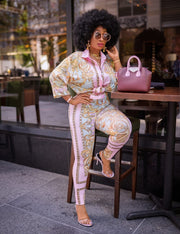 Yolanda- 2pcs Tunic Blouse and Leggings Set (New)