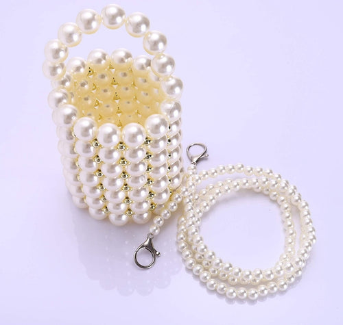 Pearla Bucket- Beaded Wristlet Bag (Ships in 3 days)