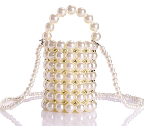 Pearla Bucket- Beaded Wristlet Bag (Ships in 3 days)