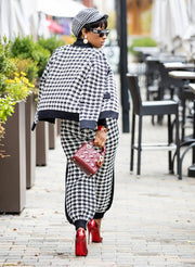Tiffany- Houndstooth Plaid Sweatersuit SET (NEW)