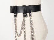 Chain Link Cascade- Faux Leather Belt (NEW)