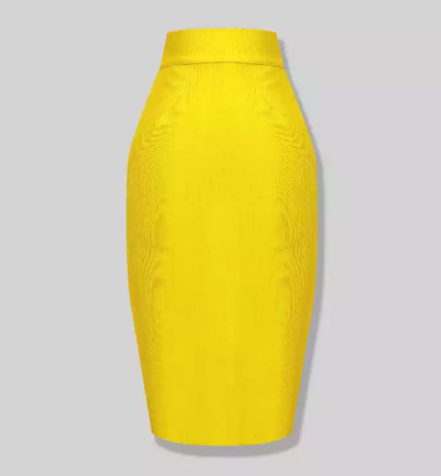 Boss Lady- High Waist Midi BANDAGE SKIRT (Multiple colors)
