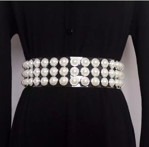Pearlized Transparent Wide Belt (NEW)