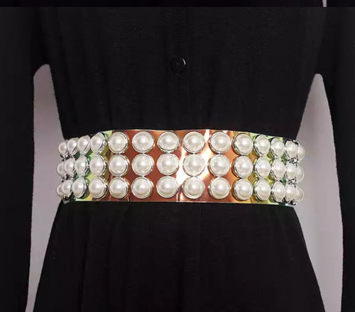 Pearlized Transparent Wide Belt (NEW)